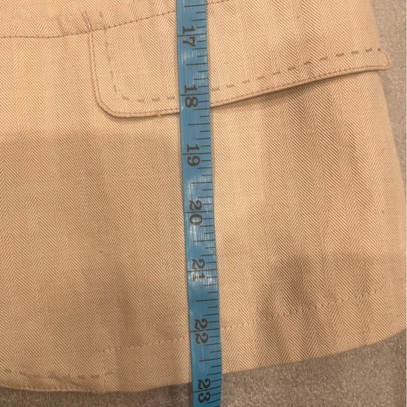 [40/US S/M]WMN Cream Linen Blend Summer/Spring Blazer Single Breast 2 Button - Picture 8 of 13